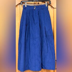 L.L. Bean Royal Blue A-Line Skirt